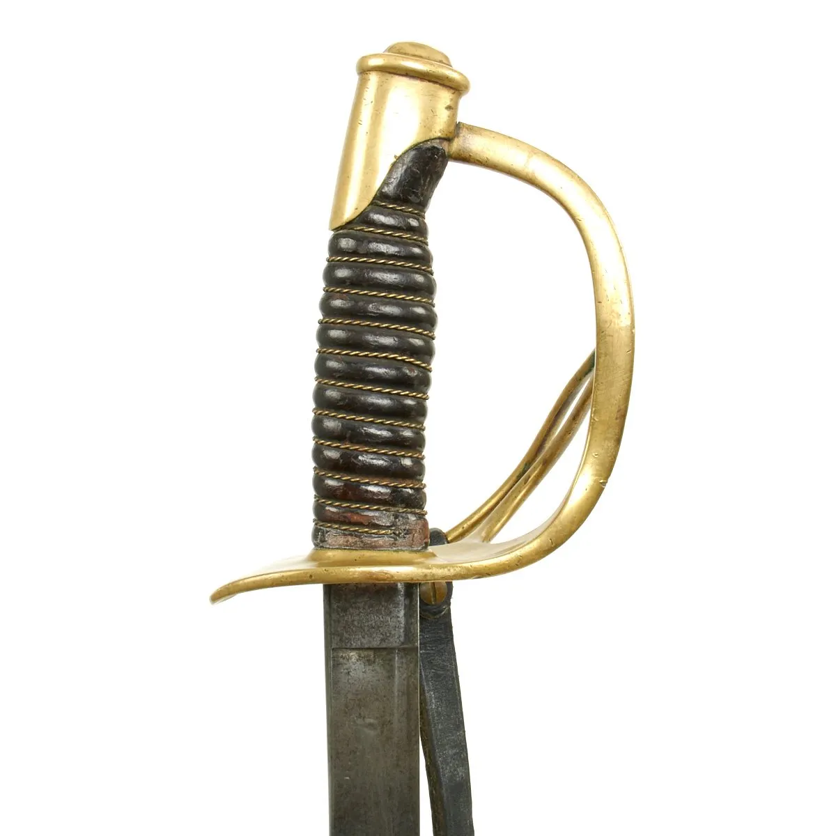 Original U.S. Civil War Model 1860 Light Cavalry Sword by Ames with Scabbard and Leather Sword Knot - Dated 1865