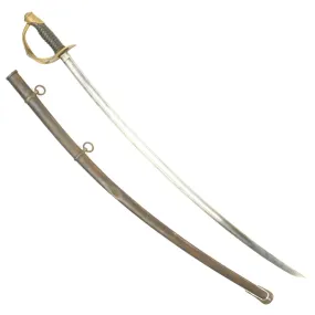 Original U.S. Civil War Model 1860 Light Cavalry Sword by Ames with Scabbard - Dated 1863