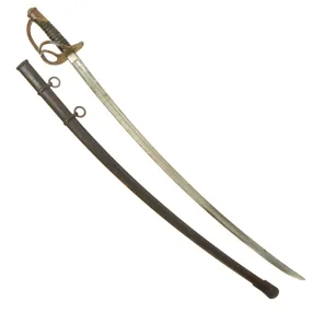 Original U.S. Model 1860 Light Cavalry Saber by C. Roby with Scabbard - Dated 1864 - Upgraded to M1906 Specs