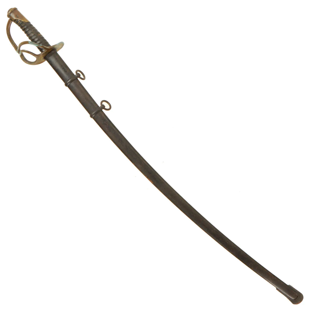 Original U.S. Model 1860 Light Cavalry Saber by C. Roby with Scabbard - Dated 1864 - Upgraded to M1906 Specs