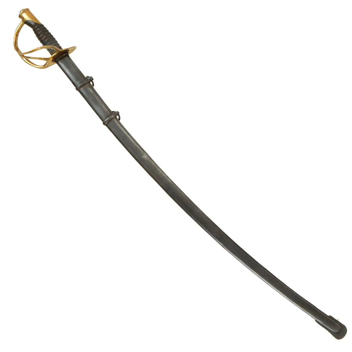 Original U.S. Model 1860 Light Cavalry Saber with Scabbard - Dated 1865 - Upgraded to M1906 Specs