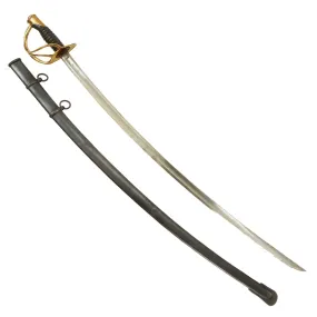 Original U.S. Model 1860 Light Cavalry Saber with Scabbard - Dated 1865 - Upgraded to M1906 Specs