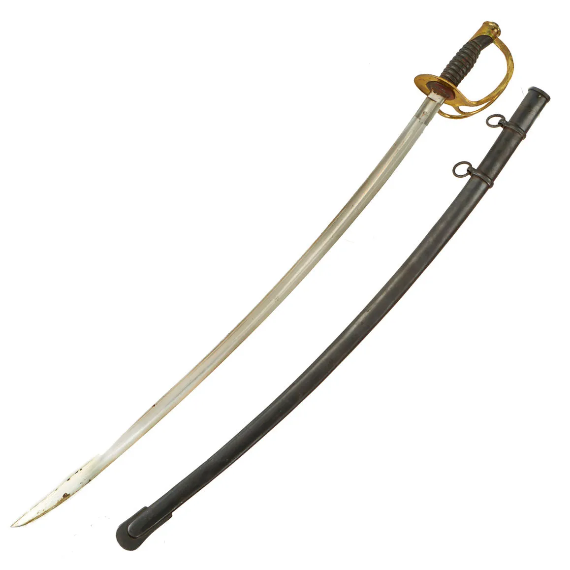 Original U.S. Model 1860 Light Cavalry Saber with Scabbard - Dated 1865 - Upgraded to M1906 Specs