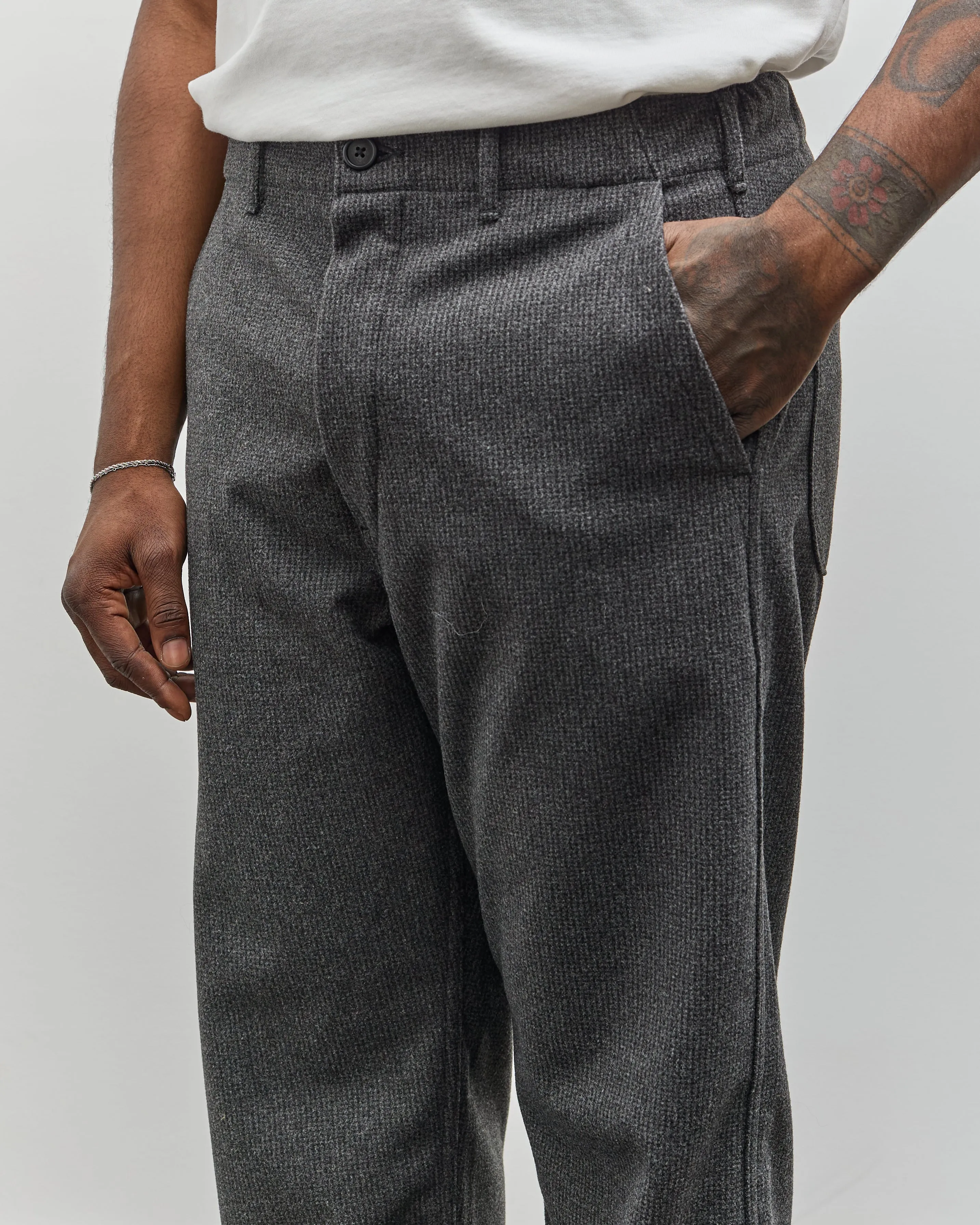 orSlow Houndstooth French Work Pant, Charcoal Grey