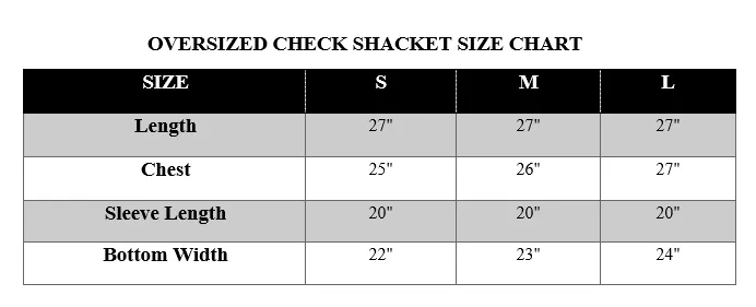 OVERSIZED CHECK SHACKET- STONE