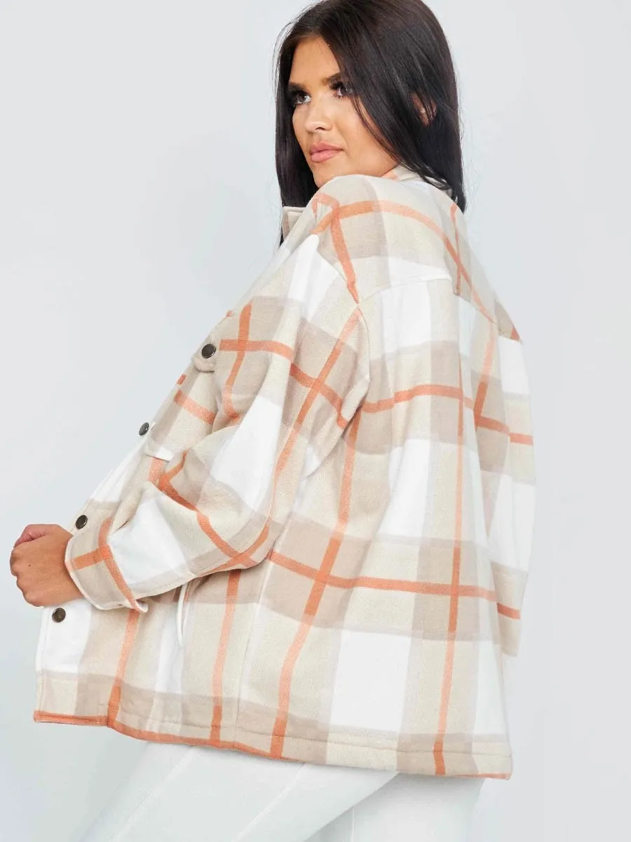 OVERSIZED CHECK SHACKET- STONE