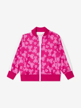 Palm Angels Girls AOP Bears Paisley Track Jacket in Pink