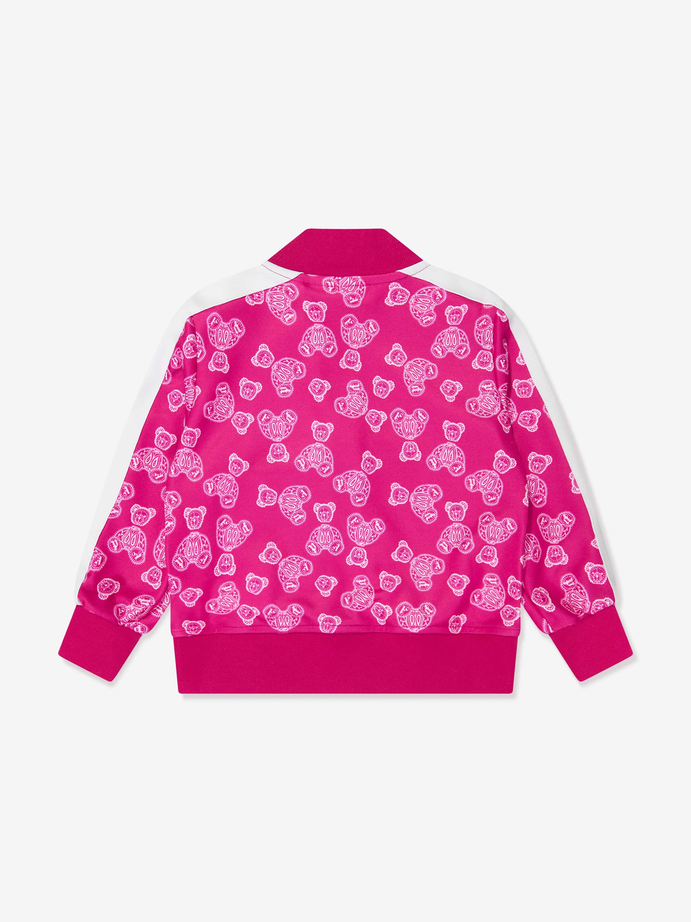 Palm Angels Girls AOP Bears Paisley Track Jacket in Pink