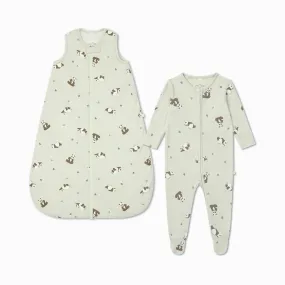 Panda Print Front Opening Bedtime Set 2.5 TOG