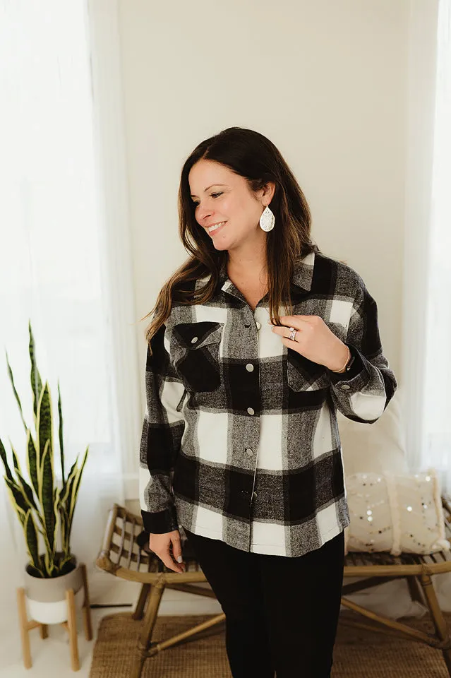 Plaid Buttoned Shacket