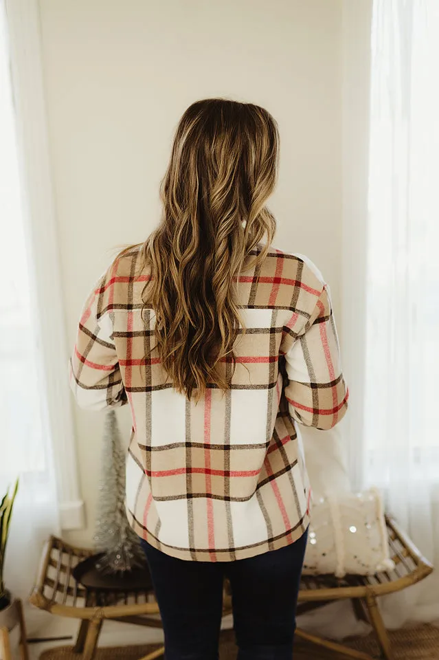 Plaid Buttoned Shacket