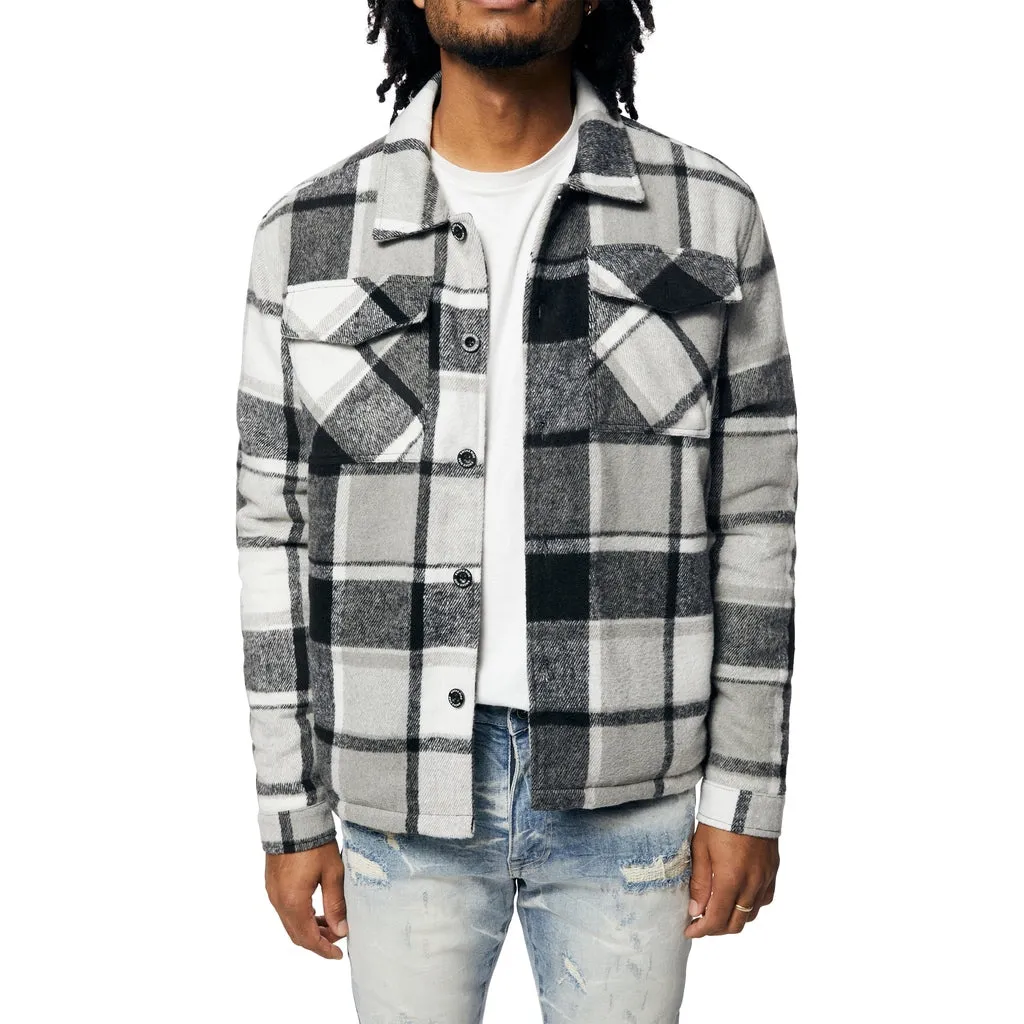 Plaid Flannel Shacket - Graphite