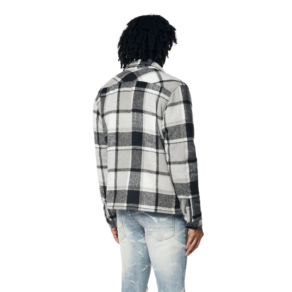 Plaid Flannel Shacket - Graphite