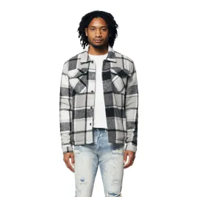 Plaid Flannel Shacket - Graphite