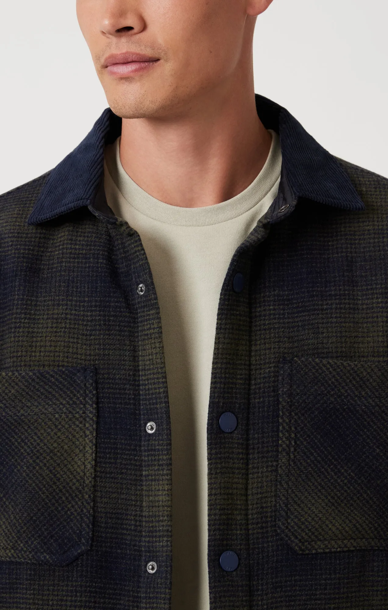 PLAID SHACKET IN KHAKI CHECK