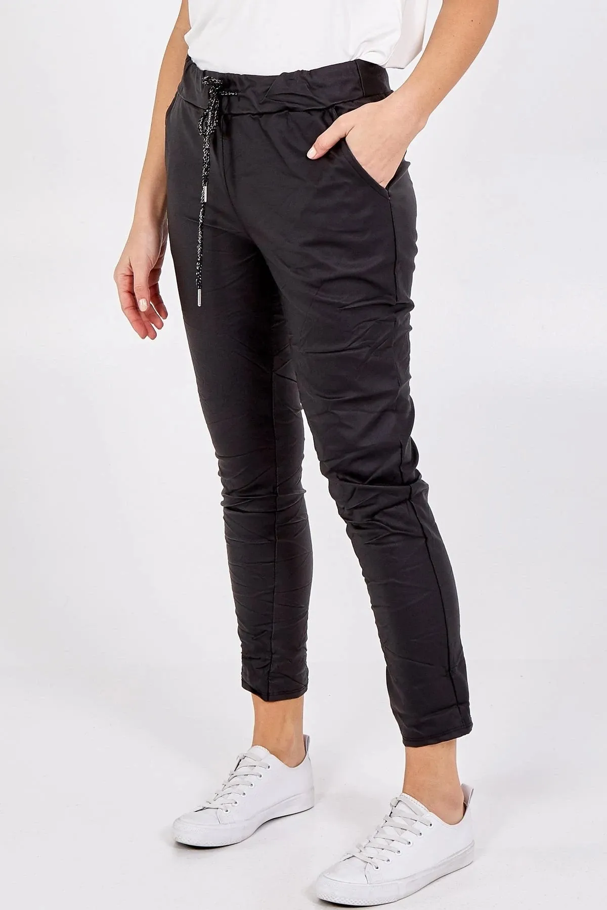 Pleather Joggers | Black