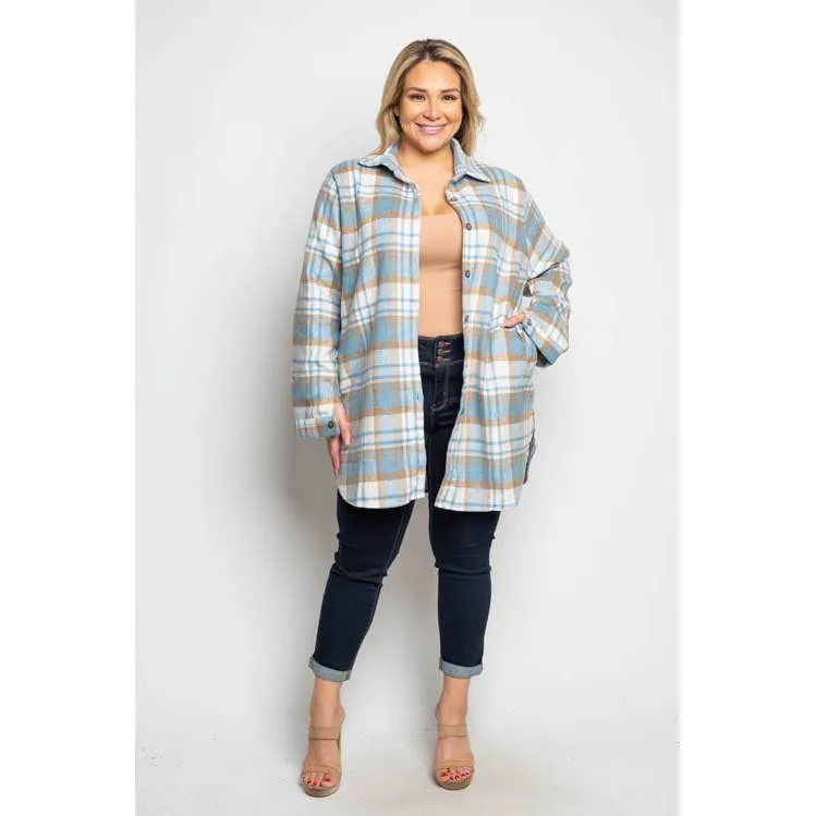 Plus Size Long Flannel