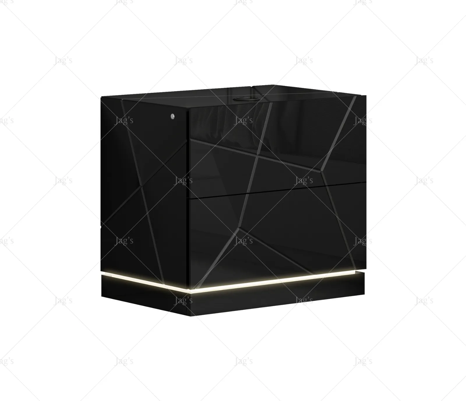 Pluto Nightstand - Jet Black