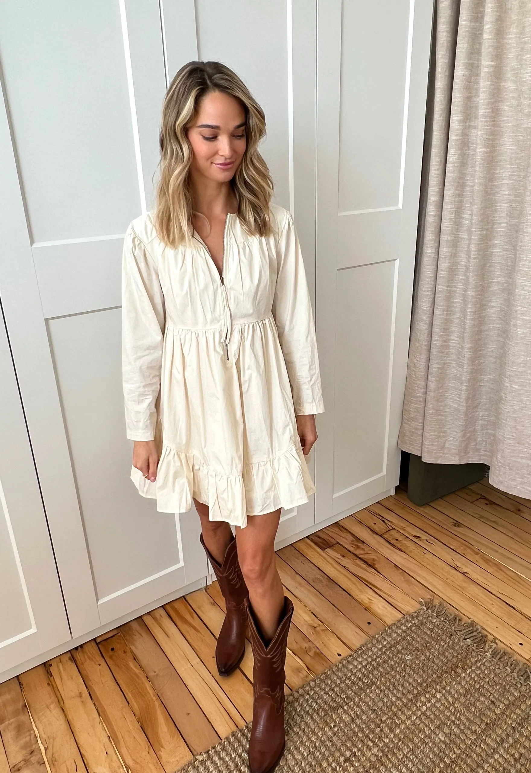 poplin mini dress