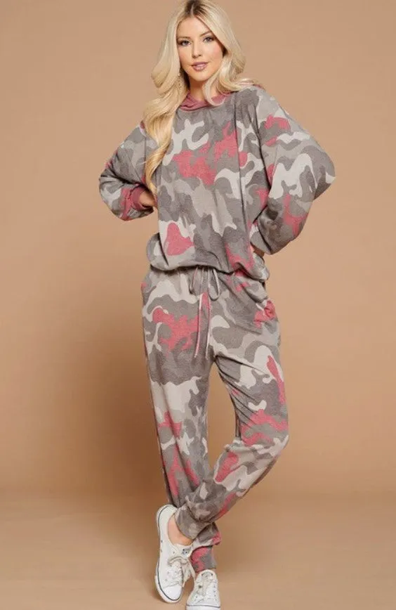 Red Camo Loungewear Set - #5483-5488