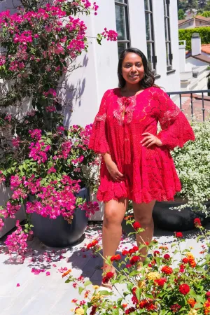 Red Lace Coverup Dress