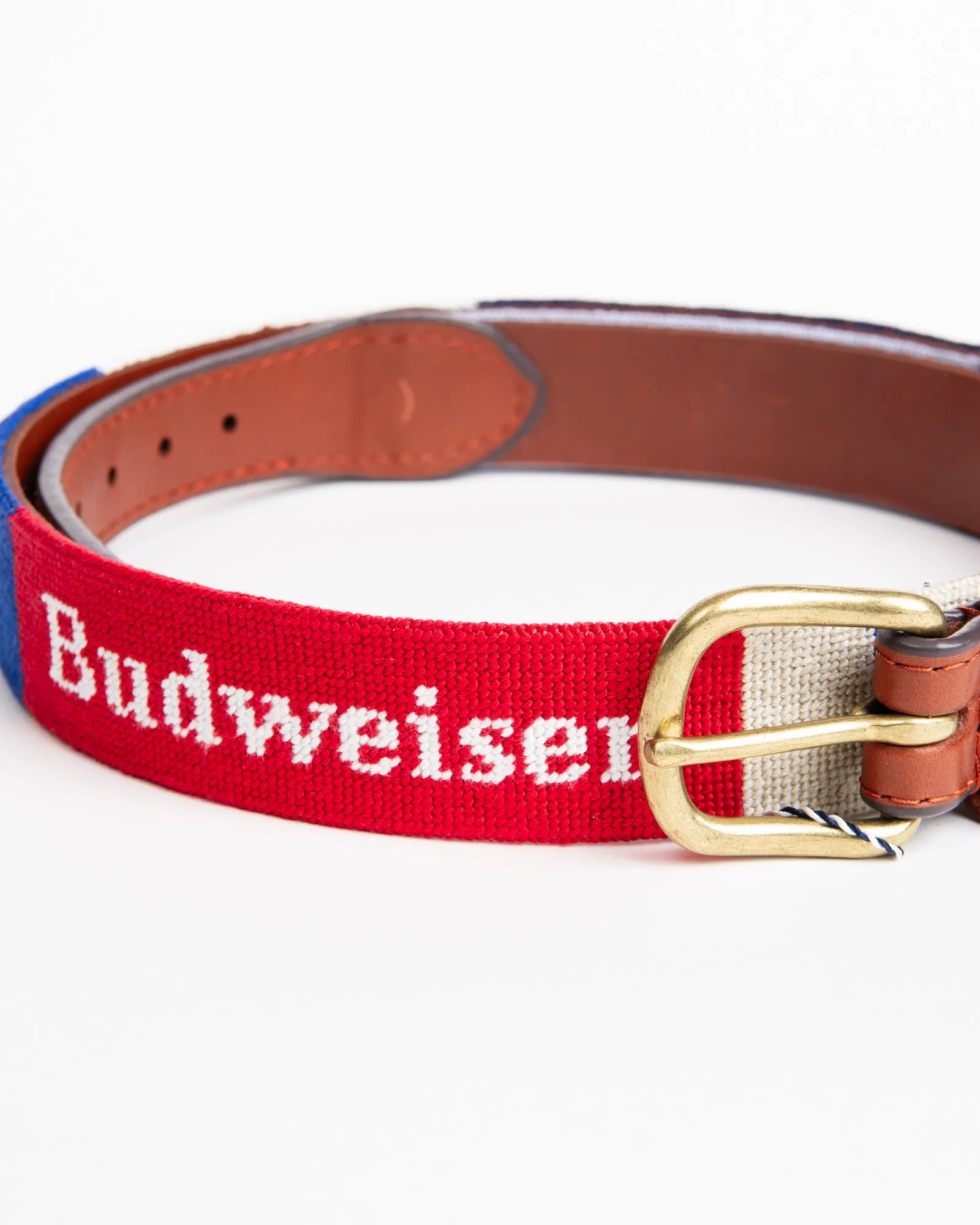 Smathers & Branson Anheuser-Busch Beer Needlepoint Belt