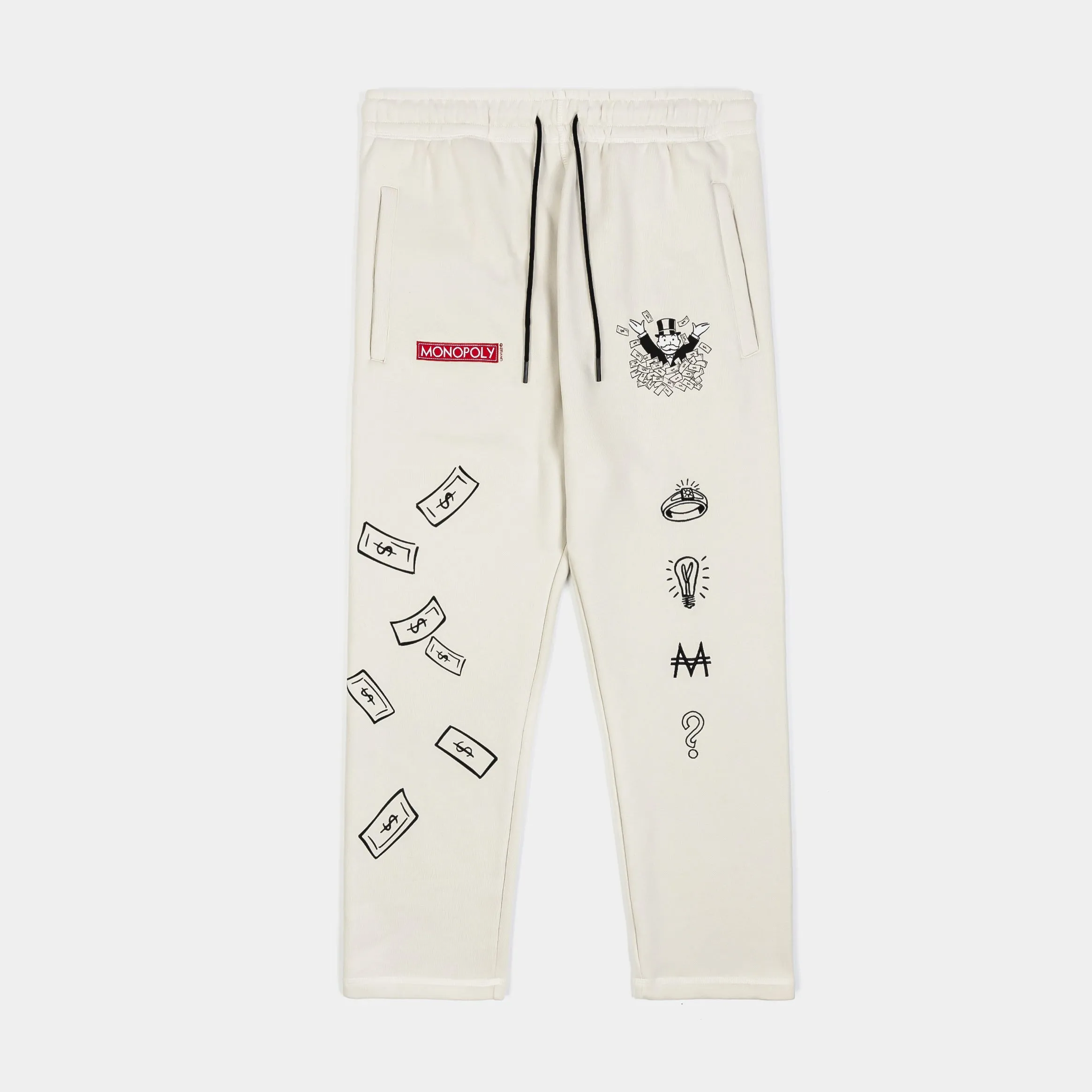 SP x Monopoly Money Joggers Mens Pants (Beige/Black)