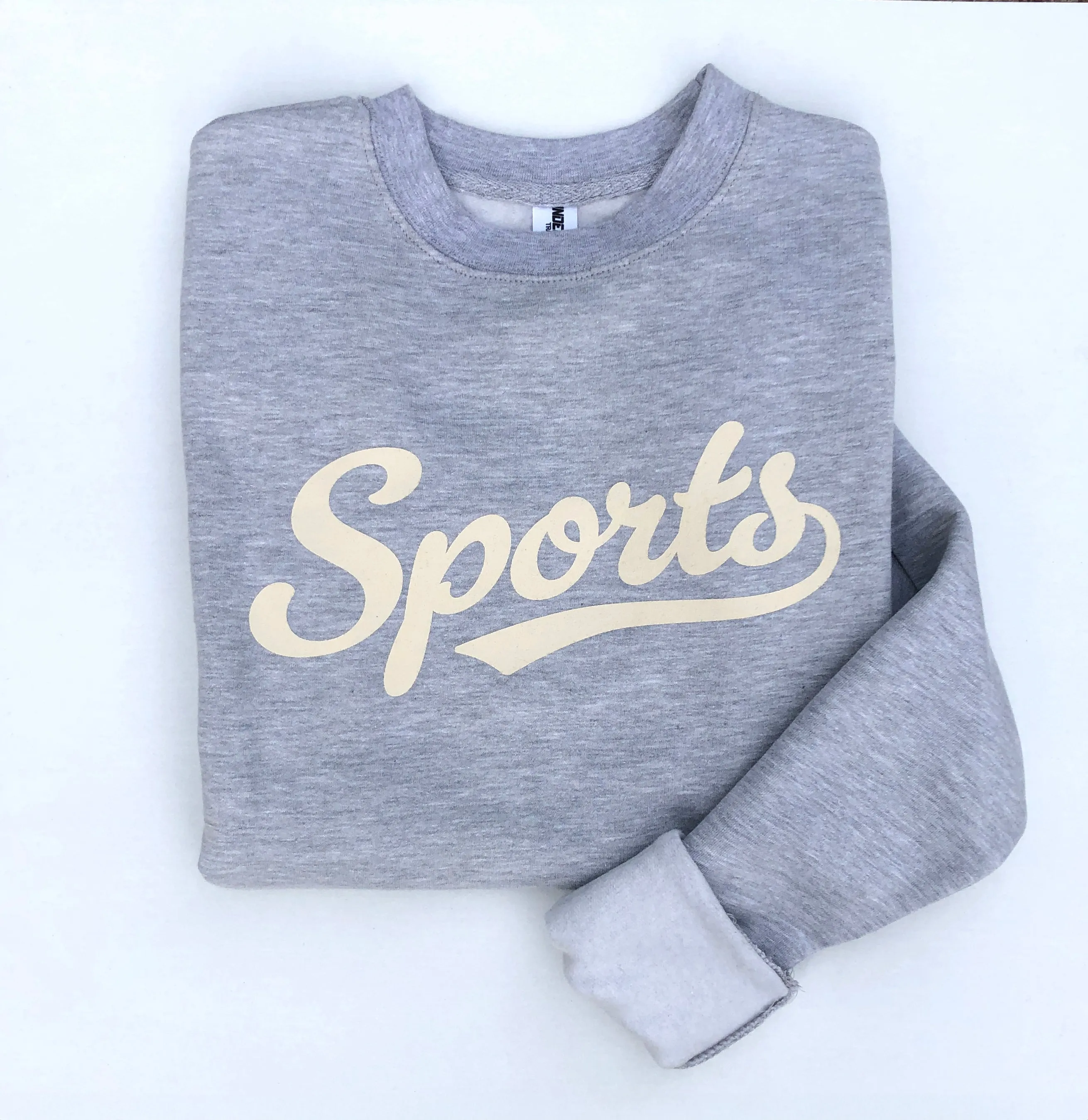 SPORTS Crewneck Pullover Sweatshirt