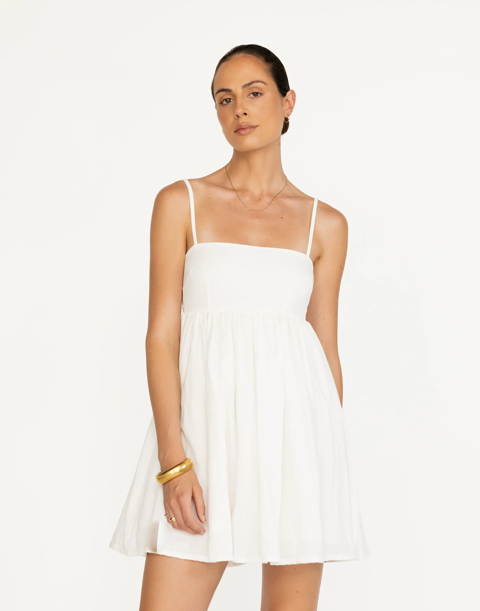 Tarsha Mini Dress (Off White)