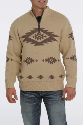 The Cinch Vintage Aztec Khaki Sweater Jacket