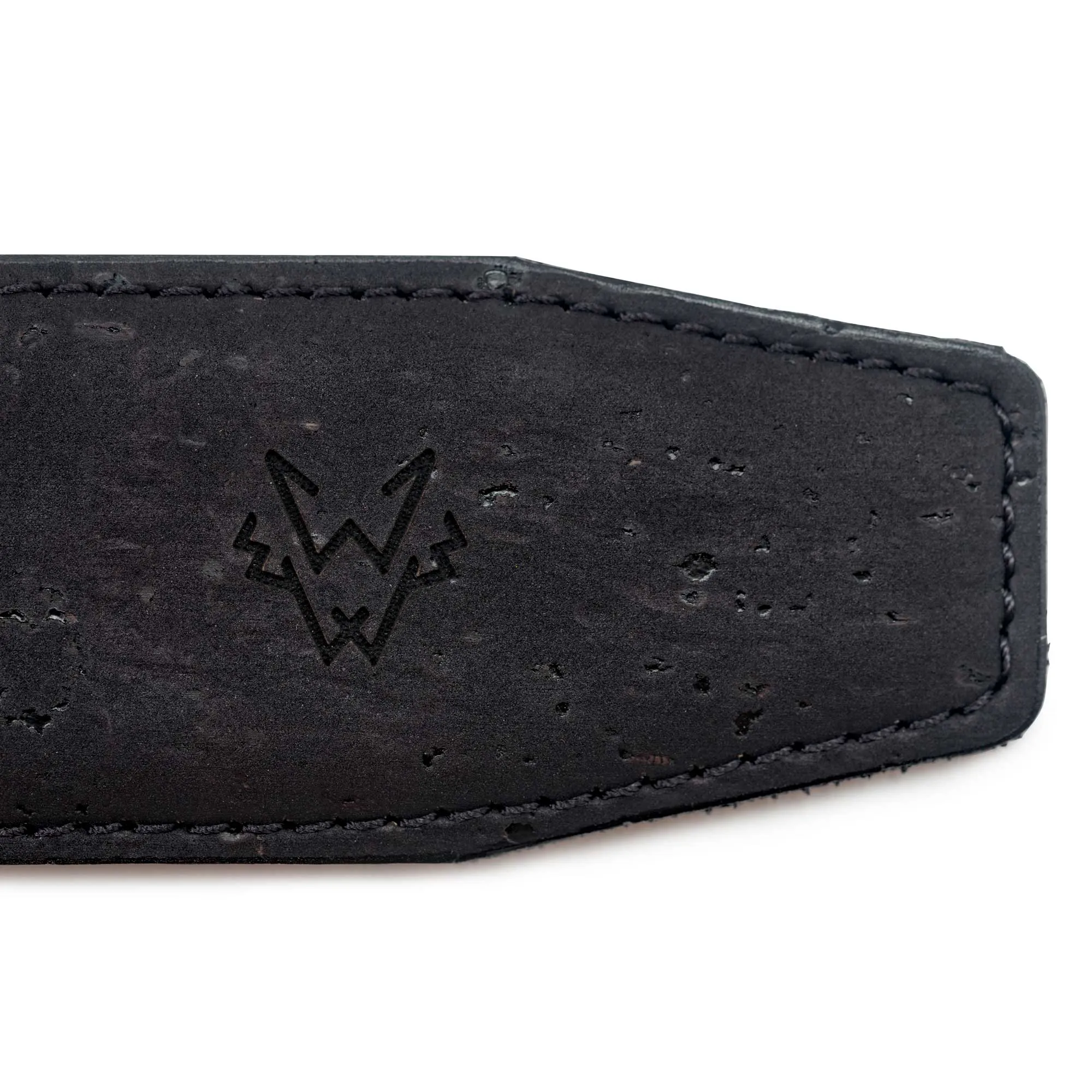 Three-Piece Construction Cork Vegan Belt | Black