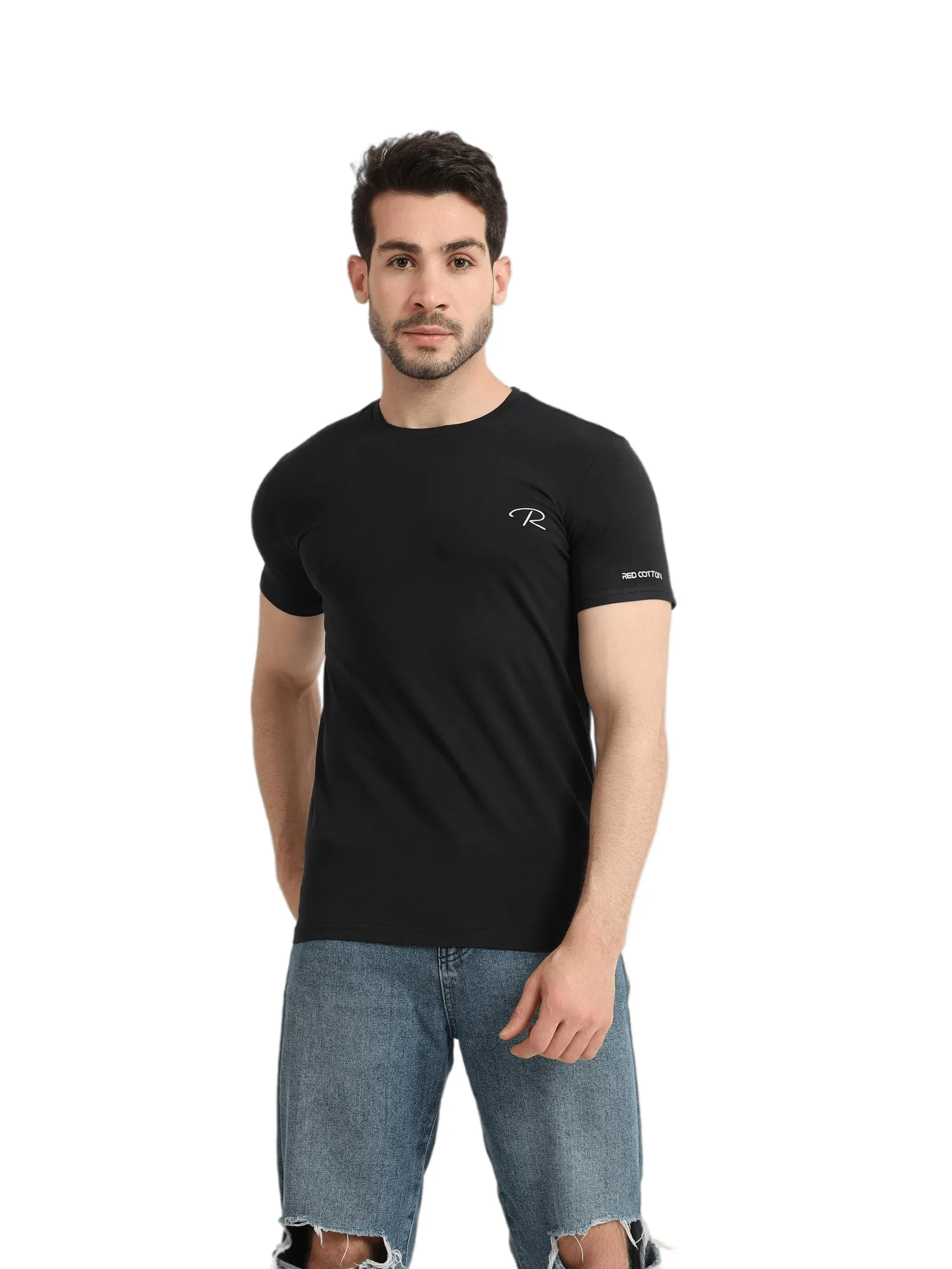 Undershirt for men, short sleeves, Regural fit - Black