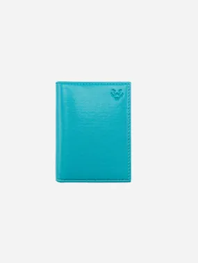 Vegan Leather RFID Protective Bifold Card Holder | Turquoise