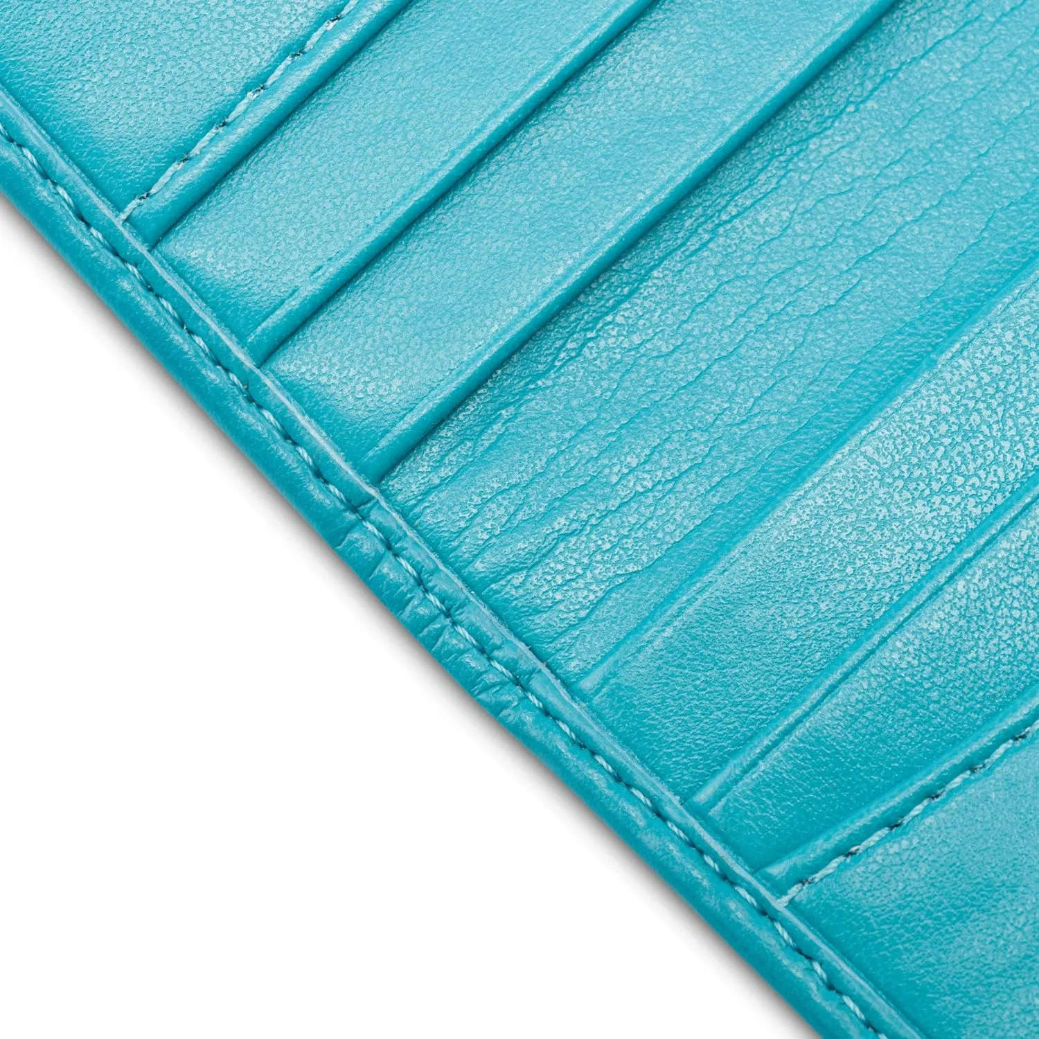 Vegan Leather RFID Protective Bifold Card Holder | Turquoise