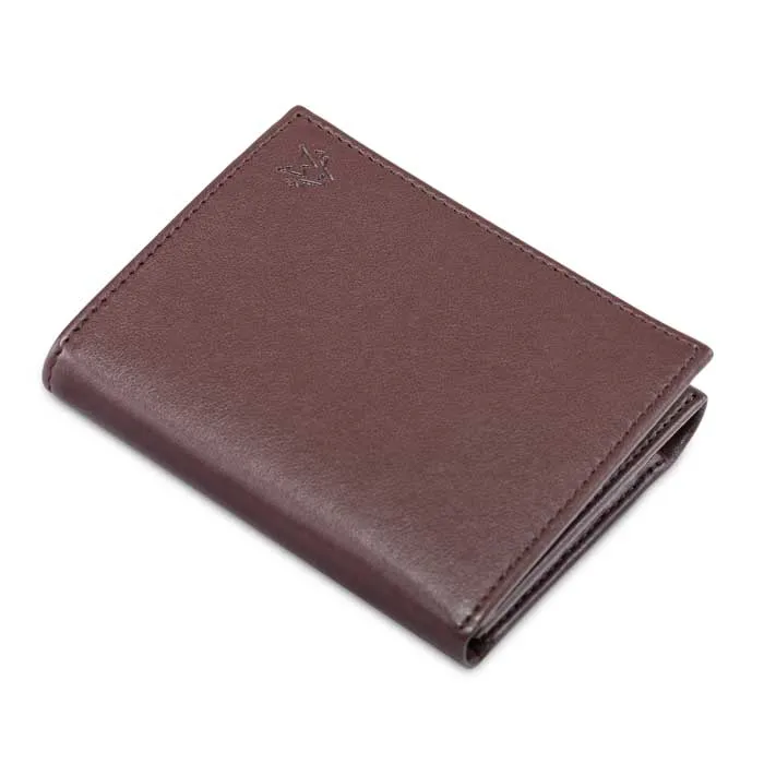 Vegan Leather RFID Protective Trifold Wallet | Chestnut Brown