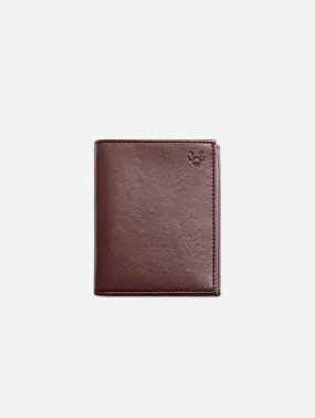 Vegan Leather RFID Protective Trifold Wallet | Chestnut Brown