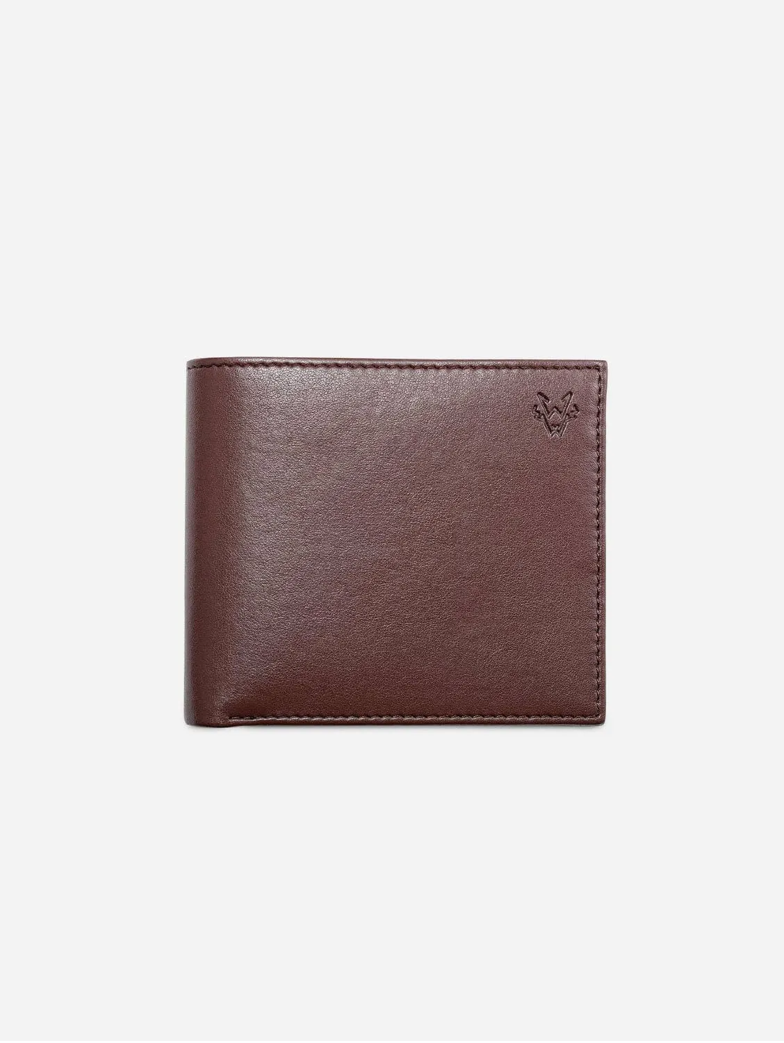 Vegan Leather RFID Protective Wallet | Chestnut Brown & Cobalt Blue