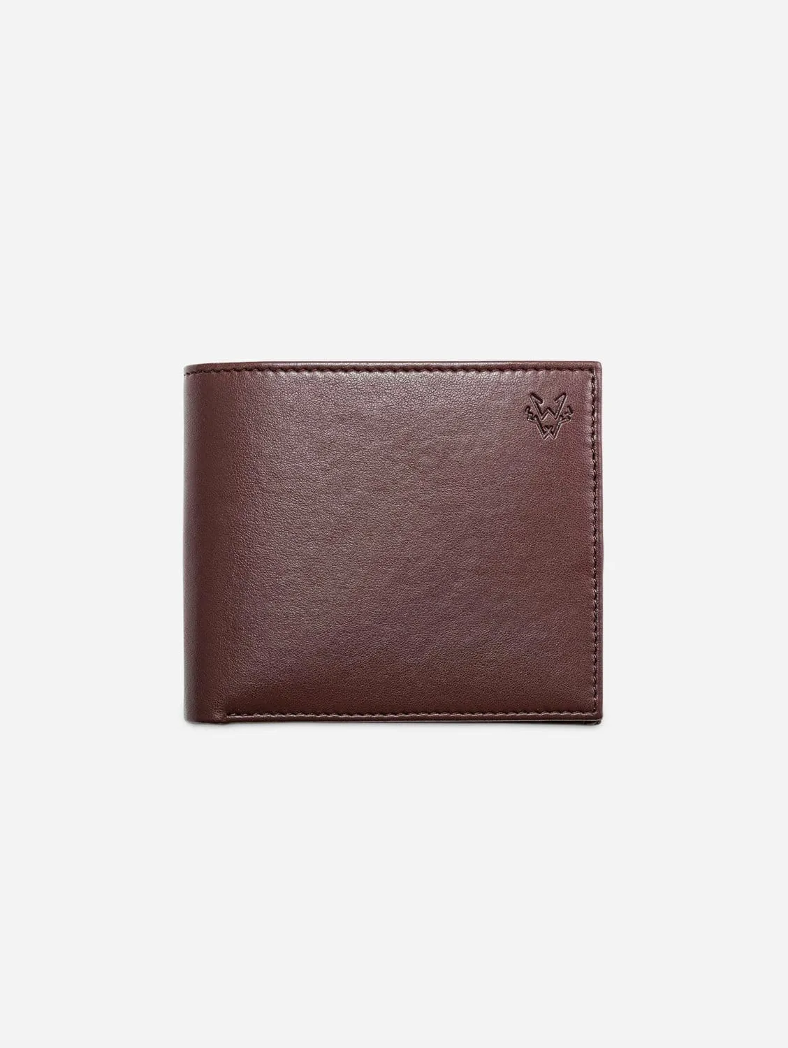 Vegan Leather RFID Protective Wallet | Chestnut Brown & Red