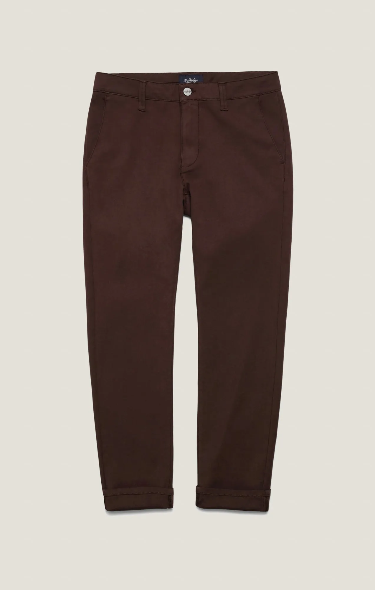 Verona Slim Leg Chino Pants in Burgundy High Flyer