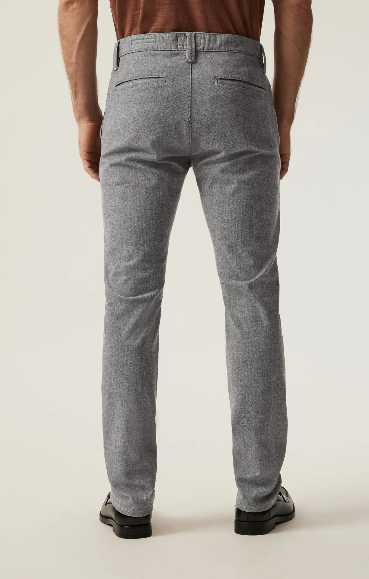 Verona Slim Leg Chino Pants in Grey Elite