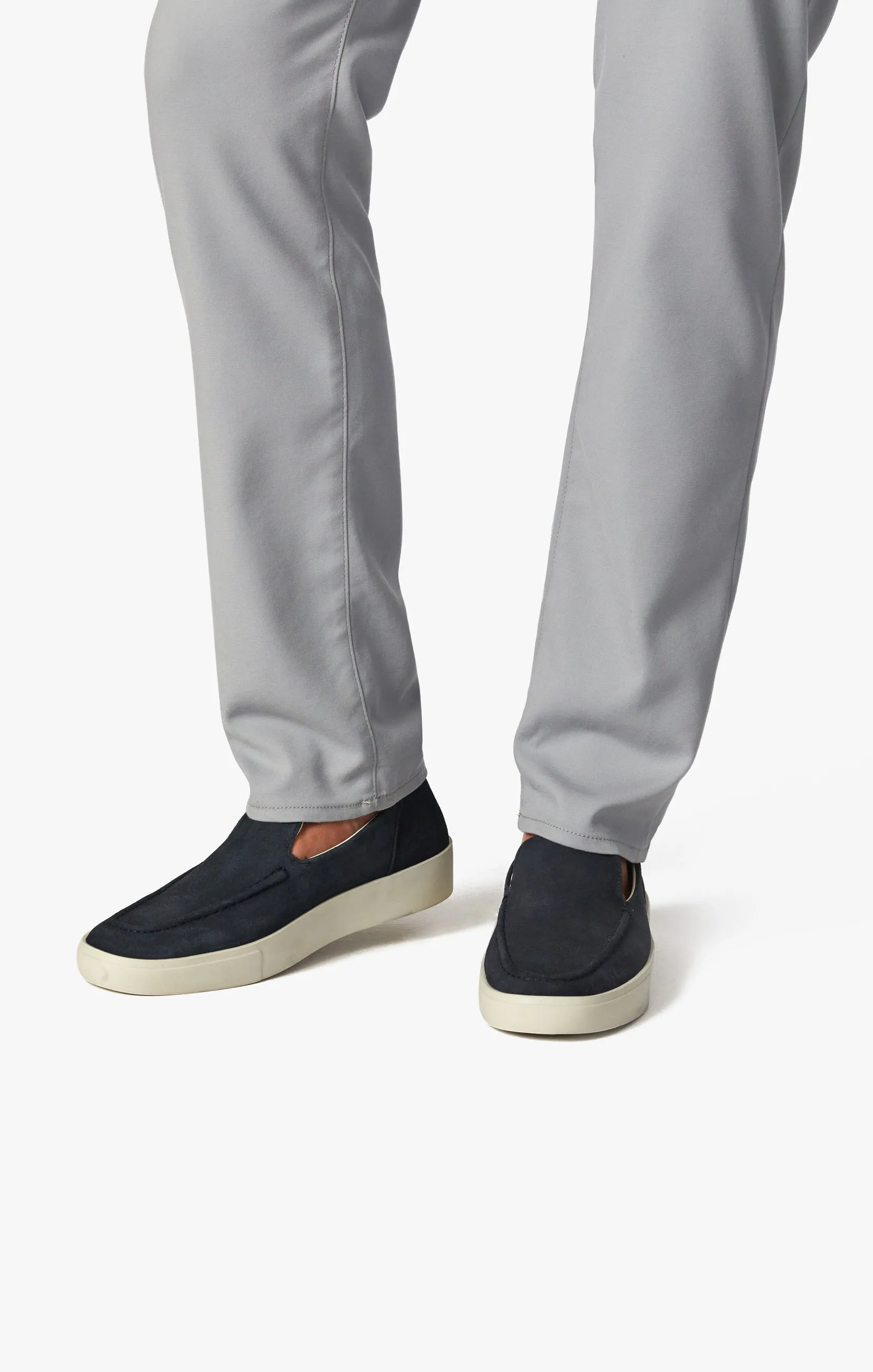 Verona Slim Leg Chino Pants In Grey High Flyer