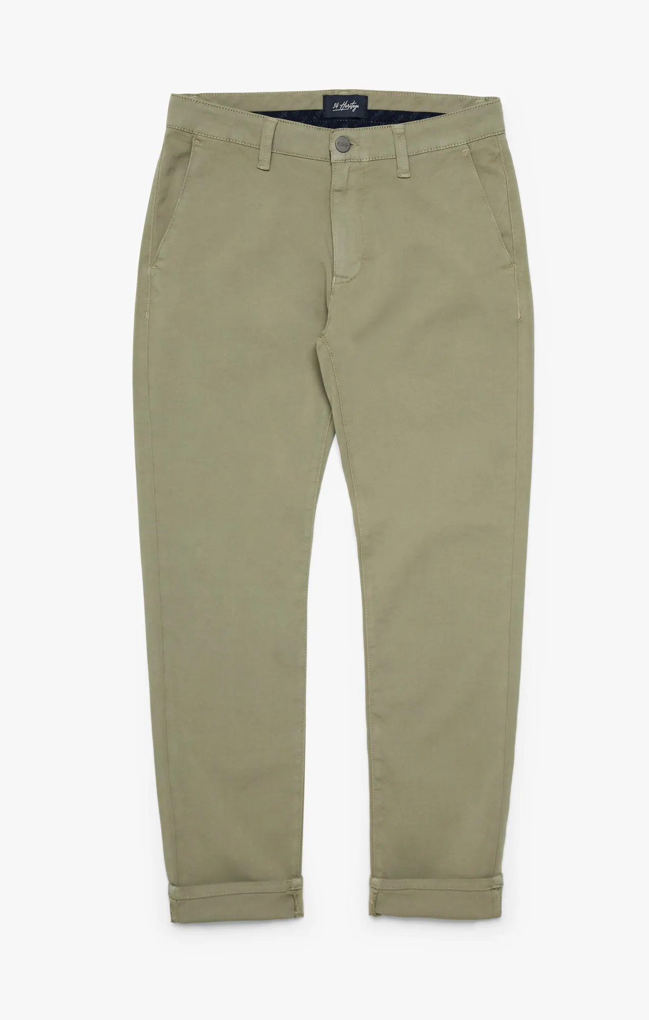 Verona Slim Leg Chino Pants In Vetiver High Flyer