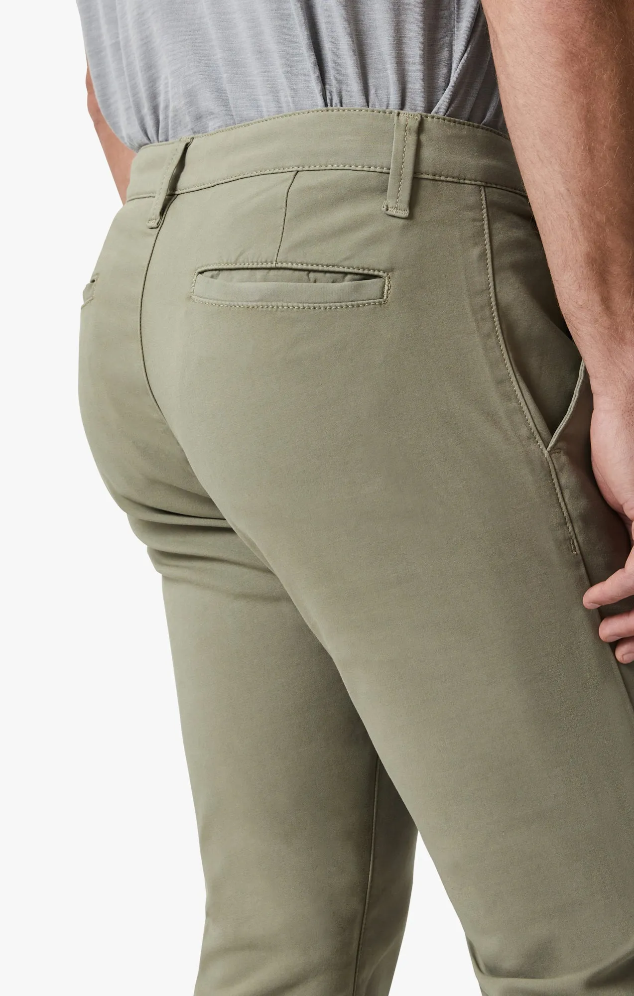 Verona Slim Leg Chino Pants In Vetiver High Flyer