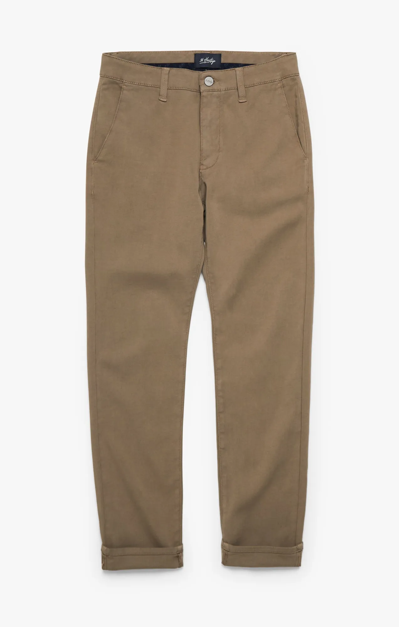 Verona Slim Leg Chino Pants In Walnut High Flyer