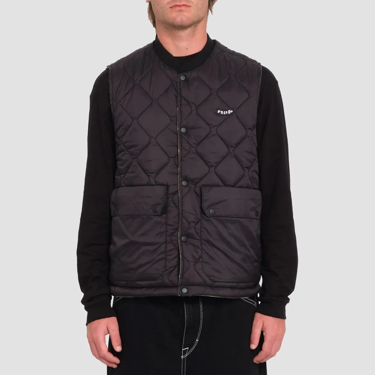 Volcom Bowered Reversible Vest Jacket Wintermoss