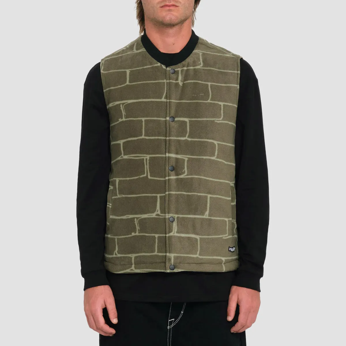 Volcom Bowered Reversible Vest Jacket Wintermoss