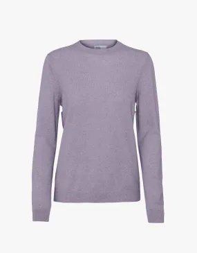 Women Light Merino Wool Crew - Purple Haze