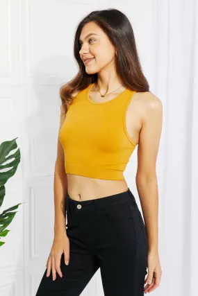 Zenana Yeah, Basically Seamless Ribbed Racerback Cropped Tank