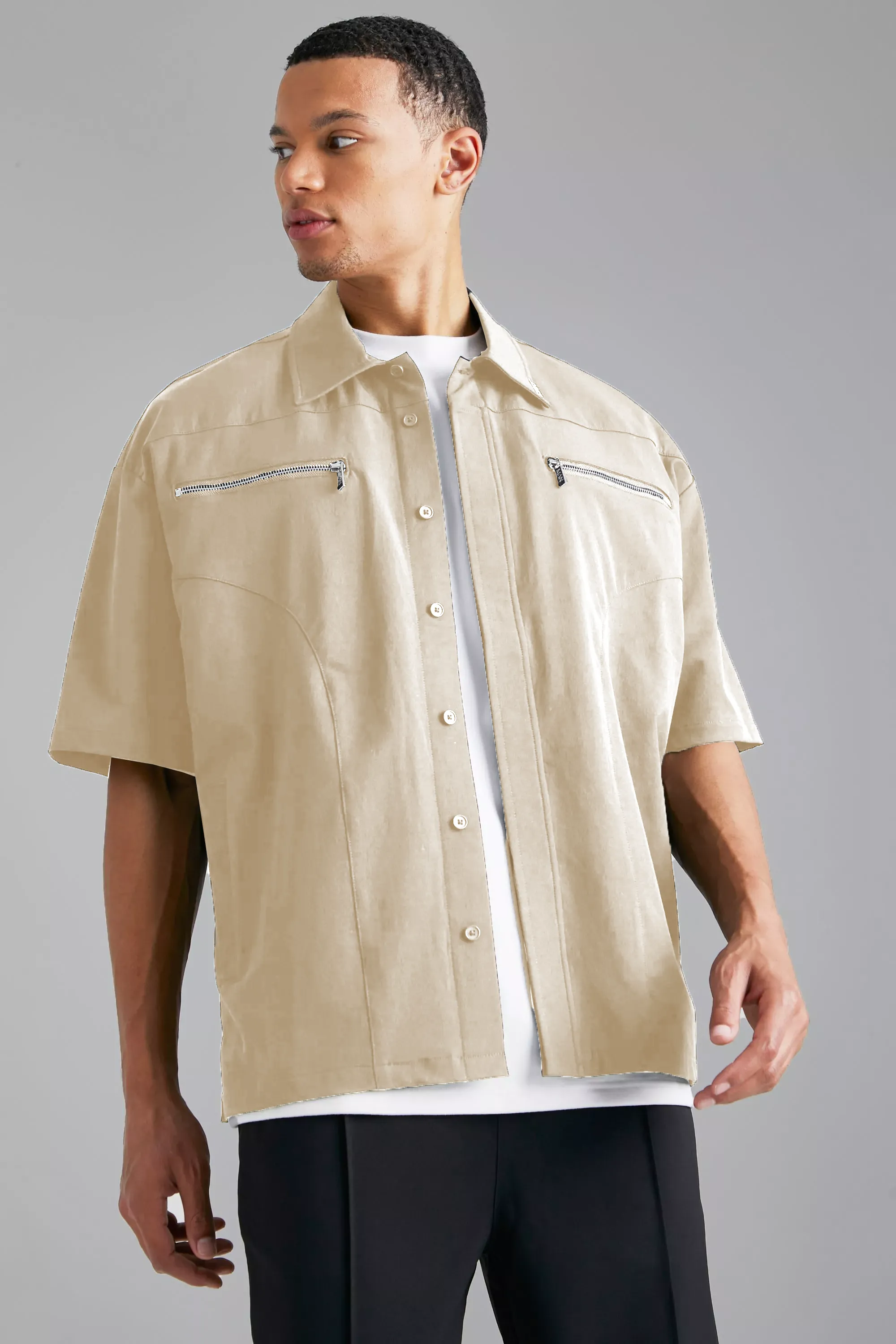 Zip Pockets shacket Shirt